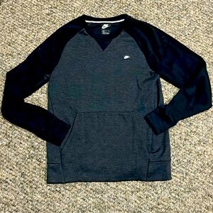 Nike men’s crew sweatshirt charcoal/black small